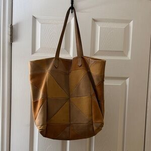 Madewell quilted leather transport tote